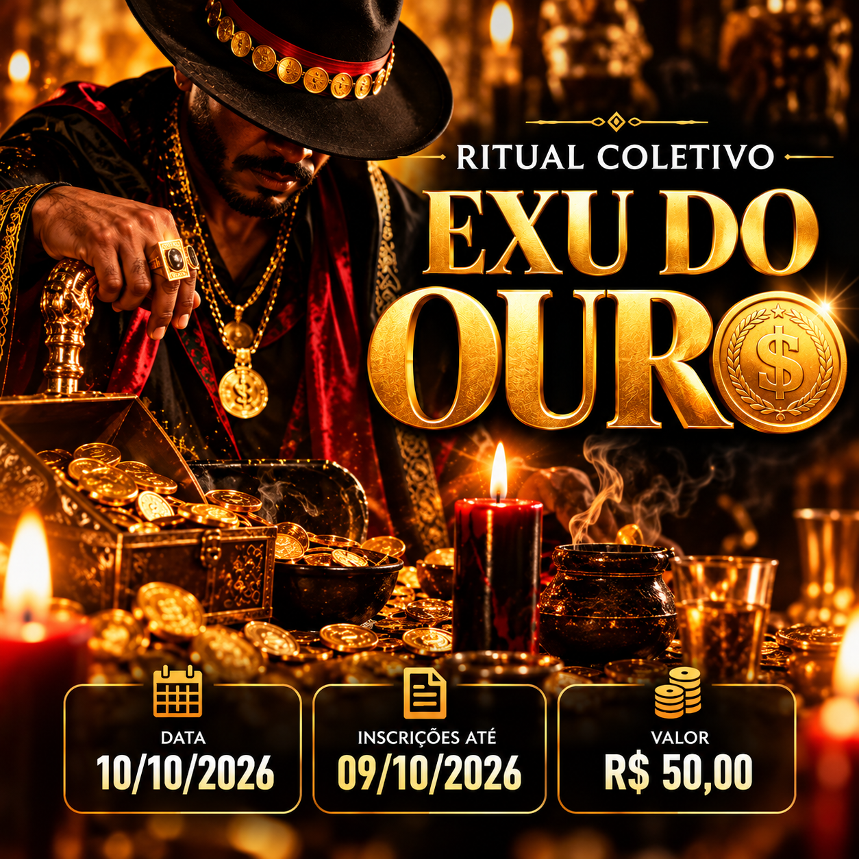 🔱 RITUAL COLETIVO EXU DO OURO - PORTAL 10/10 🔱